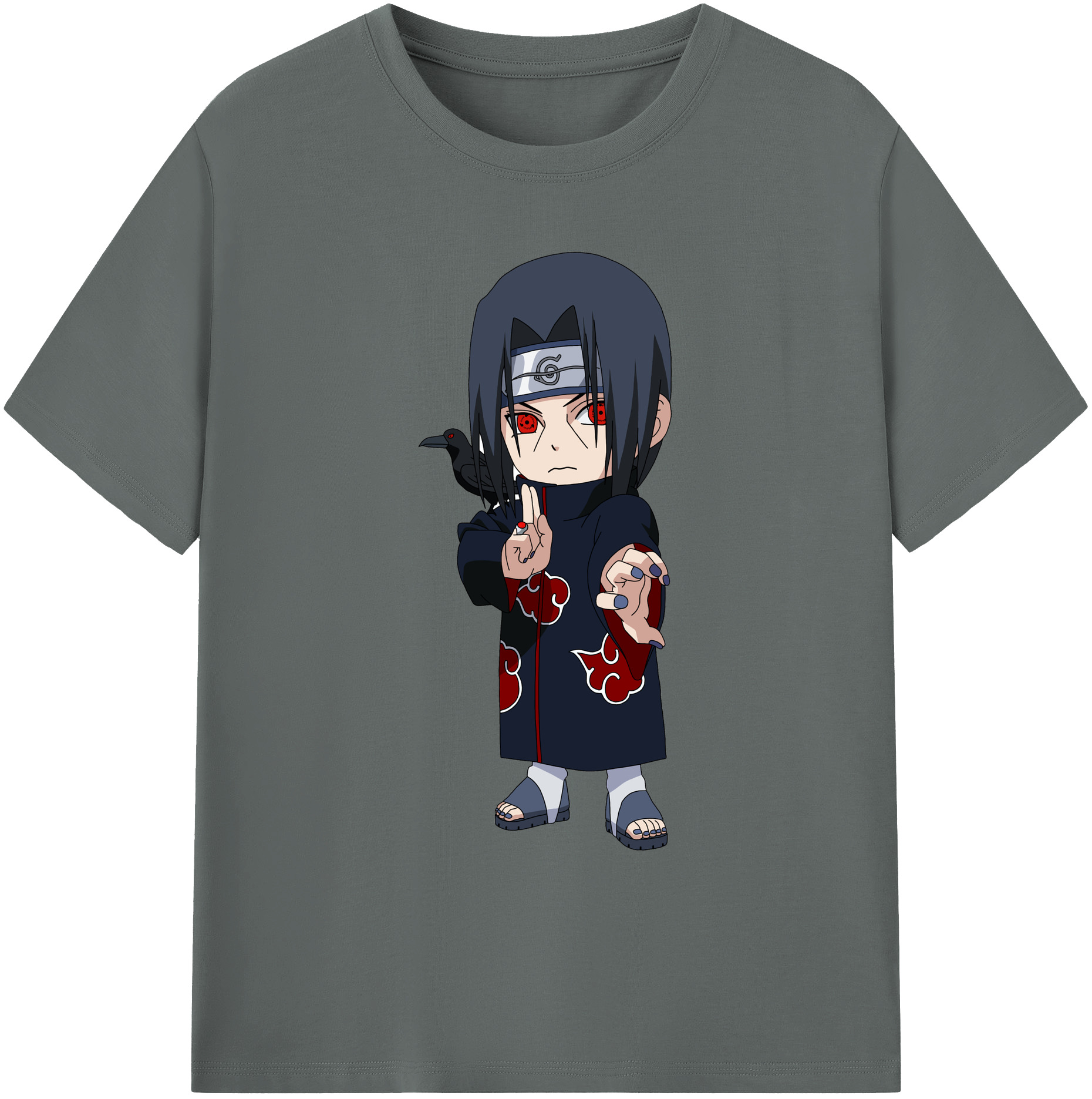 （画像用） NARUTO -ナルト- うちは イタチ Uchiha Itachi 綿100％ メンズ半袖Tシャツ｜肌触りやわらか＆通気性